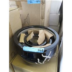 New 4 Piece Set of Black Ceramic Plant Pots