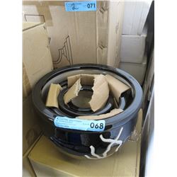 New 4 Piece Set of Black Ceramic Plant Pots