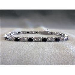 Sapphire & Diamond Tennis Bracelet