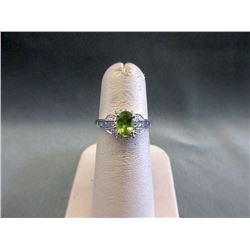 Peridot, Tanzanite & Diamond Dinner Ring