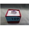 Image 2 : Sterling Silver Amethyst & Diamond Ring