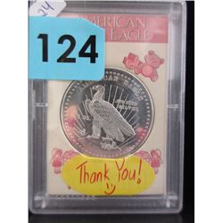 1 Oz. .999 Fine Silver 1981 American Eagle Round