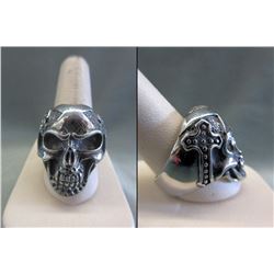 Men's Heavy Set Stainless Steel Skull Biker Ring