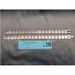 2 Men's 2-Tone Stainless Steel Bracelet