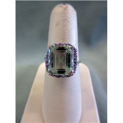 Stunning Purple & Green Amethyst Ring