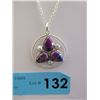 Image 1 : Purple Copper Turquoise Custom Made Necklace