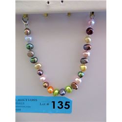 Multi Coloured Freshwater Pearl Necklace