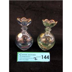 2 Italian Lead Crystal Perfume Bottles