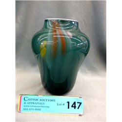 Green Cases Art Glass Vase