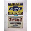 Image 1 : Pair of New Tin Chevy Signs with Vintage Image