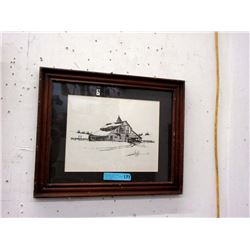 Wood Framed Barn Print