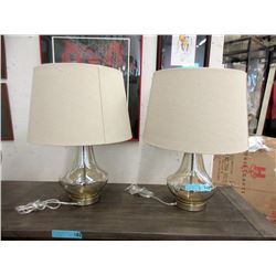 Pair of Glass Base Table Lamps