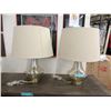 Image 1 : Pair of Glass Base Table Lamps
