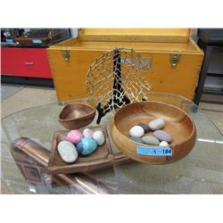 Wood & Metal Display Bowls