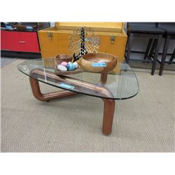 Triangular Glass Top Coffee Table