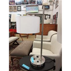 26" Tall Table Lamp with Built In Outlets