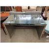 Image 1 : Contemporary Glass Top Metal Base Desk
