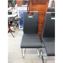 New Leather Like Dining Chair with Chromed Legs