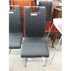 New Leather Like Dining Chair with Chromed Legs