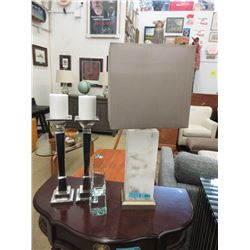29" Tall  Alabaster Table Lamp & More