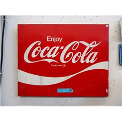 Late 1970s "Enjoy Coca-Cola" Steel Sign