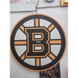 54" Diameter Cardboard Boston Bruins Sign