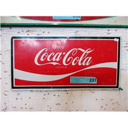 1960s/70s "Enjoy Coca-Cola" Advertising Steel Sign