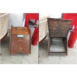 Early Victorian Inlaid Mahogany Coal Hod ca1860