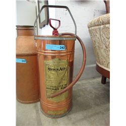 Vintage Copper Hand Pump Fire Extinguisher