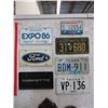 Image 1 : 7 Assorted License Plates & Car Emblems