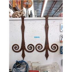 Pair of Large Metal 33" Door Straps - 17" Wide