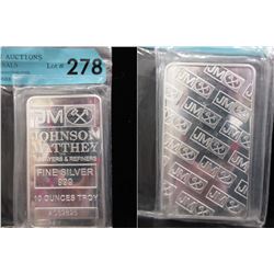 10 Oz. Johnson Matthey .999 Silver Bar