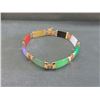 Image 1 : Multi-Coloured Jade Gemstone Bracelet