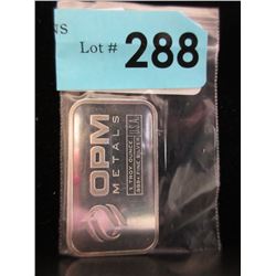 1 Oz. Ohio Precious Metals .9995 Silver Bar