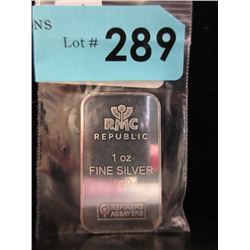 1 Oz. Republic Metals Corp .999 Silver Bar