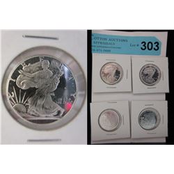 4 x 1/4 Oz. Golden State Mint .999 Silver Rounds