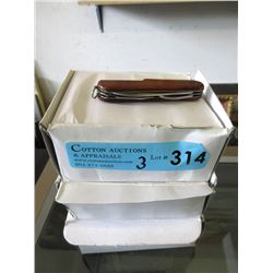 3 Dozen New Wood Handled 3-1/2" Pocket Knives