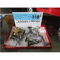 12 Lead Soldiers & Horses - Tallest is 2"