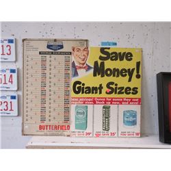 2 Vintage Cardboard Advertising Signs