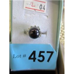 New Genuine Black Pearl Ring - Size 5