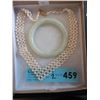 Image 1 : Jade Bangle Bracelet and New Pearl Necklace