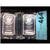 Image 1 : Two 1 Ounce .999 Fine Silver Investors Bars