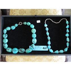 2 Turquoise Stone Necklaces