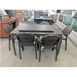 New Nardi Palma Patio Table with 6 Chairs & Leaf