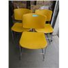 Image 1 : 3 Yellow Stacking Chairs