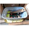 Image 1 : Tote of Assorted Manual & Electric Tools