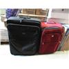 Image 1 : 2 Large Rolling Fabric Suitcases