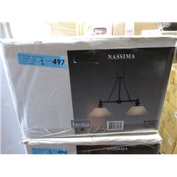 2 New Levico Nassima Double Shade Chandeliers