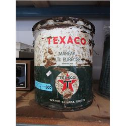 Vintage 5 Gallon Texaco & Shell Grease Buckets