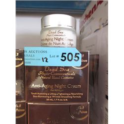 12 Jars of Dead Sea Anti-Aging Night Cream